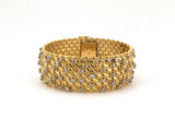 73953 - Italy Gold Diamond Nugget Finish Wide Bracelet