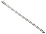 73964 - Art Deco Platinum Diamond Millgrain Chased Block Bracelet