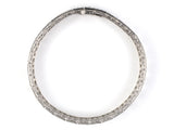 73964 - Art Deco Platinum Diamond Millgrain Chased Block Bracelet