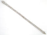 73965 - Art Deco Platinum Diamond Millgrain Chased Block Bracelet