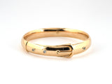 73973 - Victorian Gold Diamond Hollow Buckle Bracelet Bangle