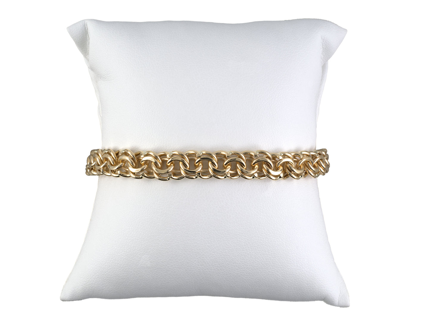 73985 - Circa 1950-60s Gold Spiral Design Curb Link Bracelet
