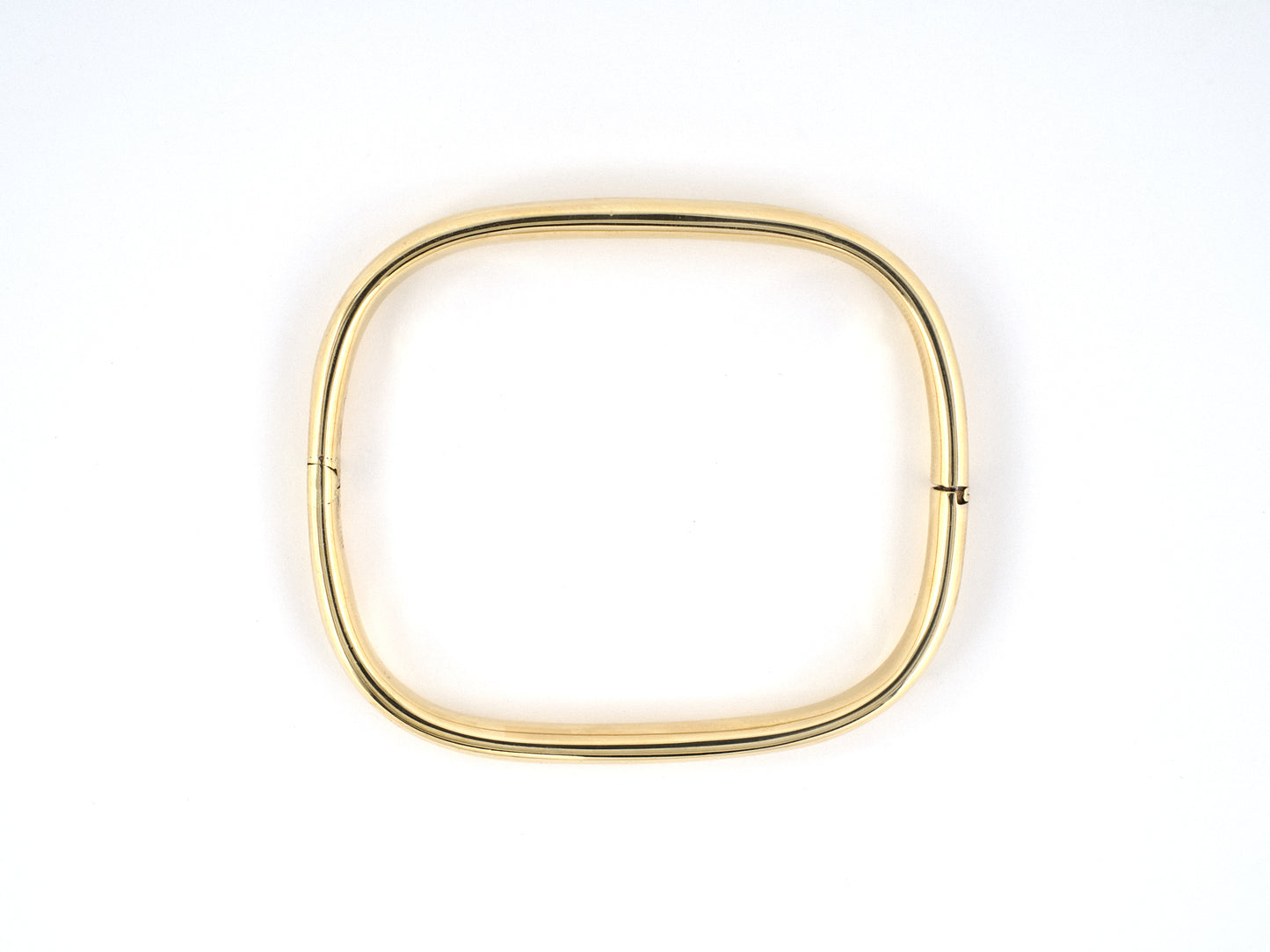 73993 - Italy Gold Hollow Square Hinged Bangle Bracelet