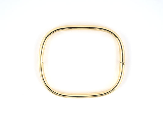 73994 - Italy Gold Hollow Square Hinged Bangle Bracelet