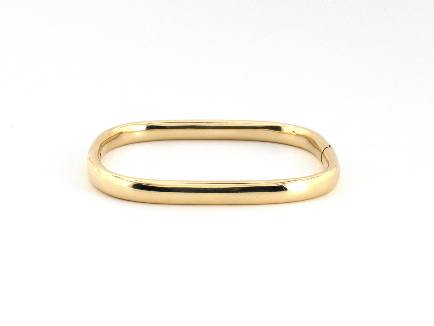 73994 - Italy Gold Hollow Square Hinged Bangle Bracelet