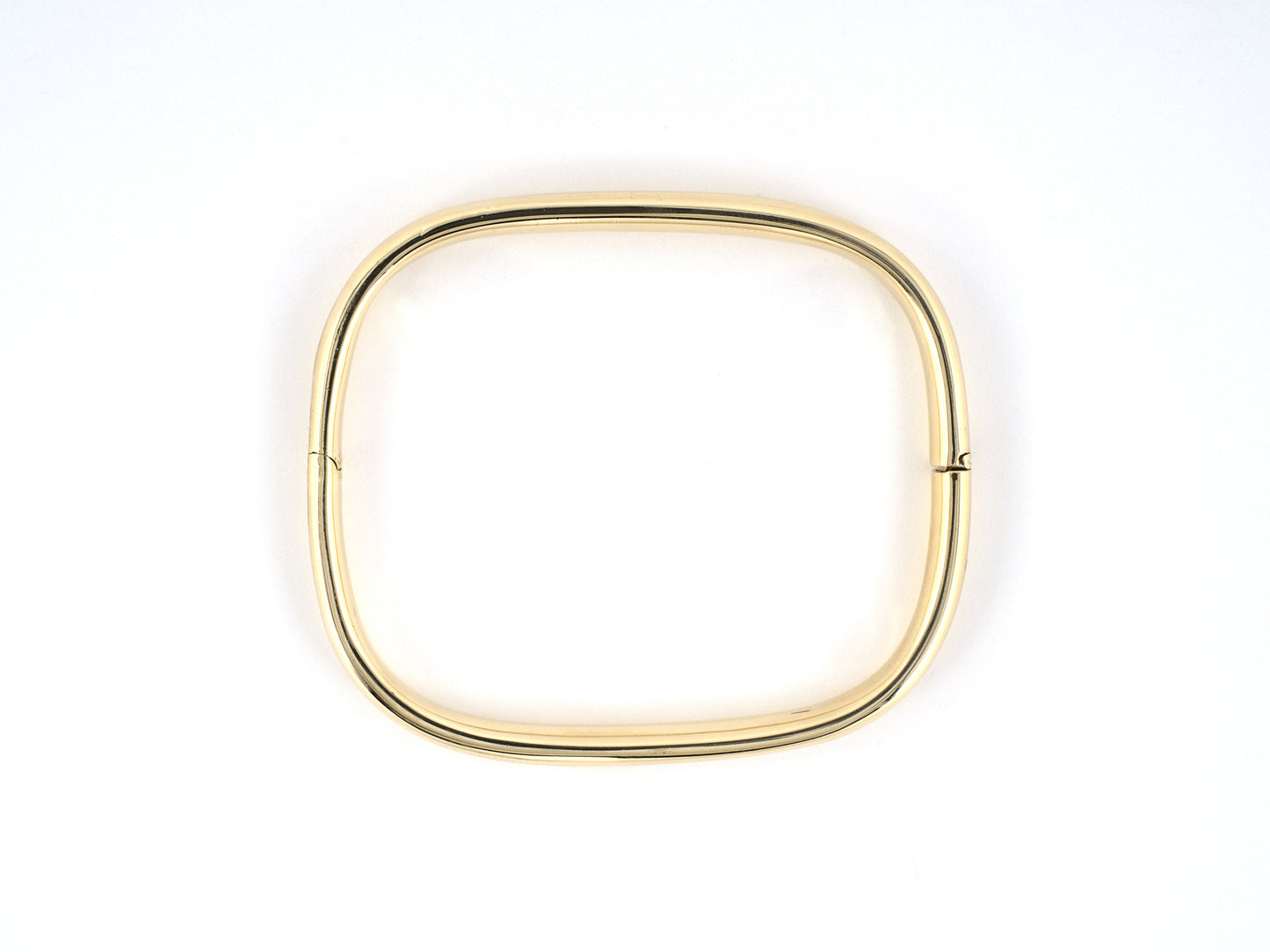 73995 - Italy Gold Hollow Square Hinged Bangle Bracelet