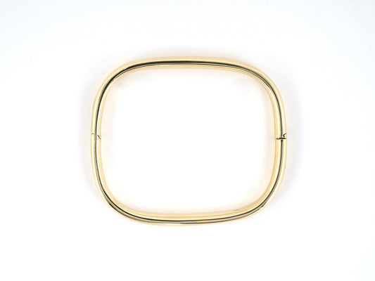 73995 - Italy Gold Hollow Square Hinged Bangle Bracelet