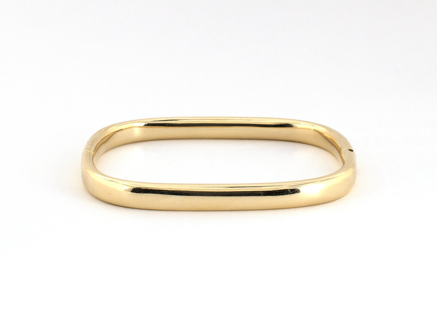 73995 - Italy Gold Hollow Square Hinged Bangle Bracelet