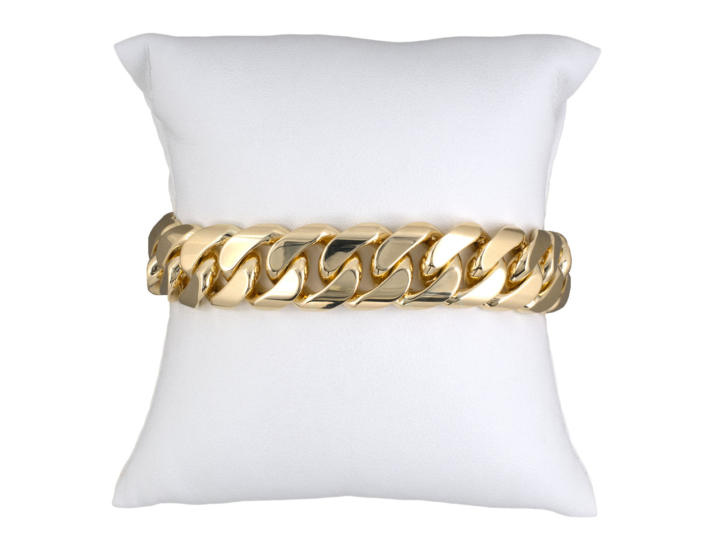 73998 - Circa 1980s "Premier" Mexico Gold Curb Link Bracelet