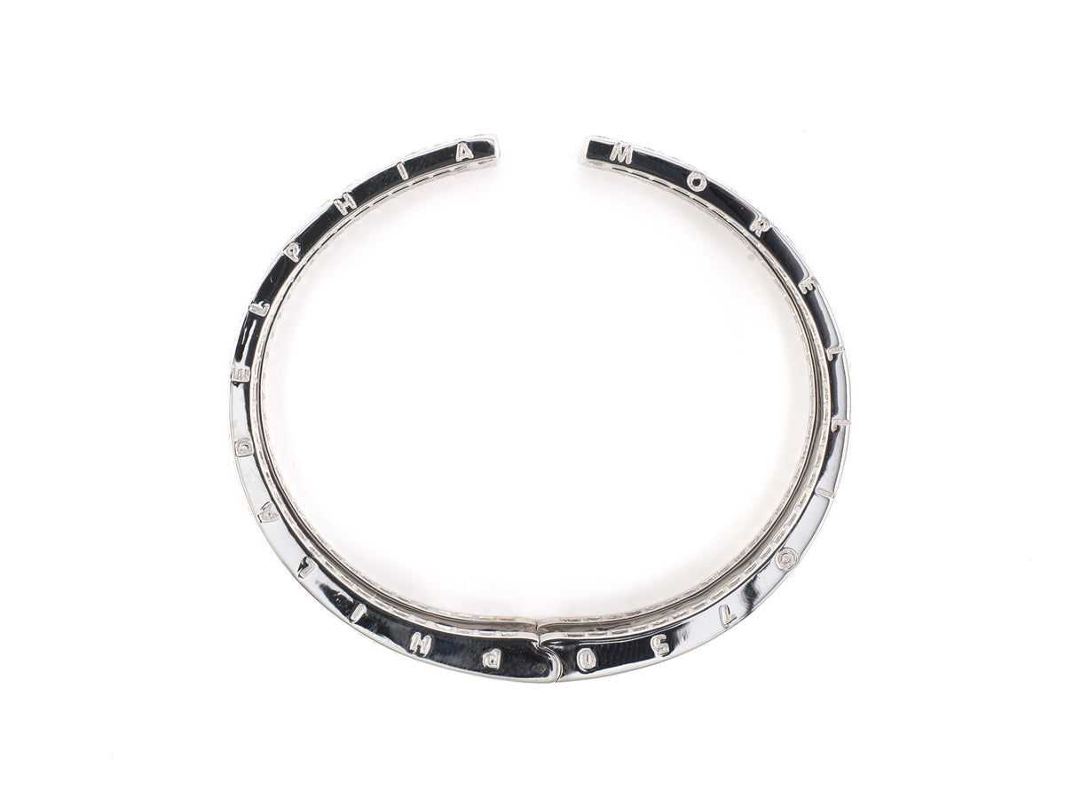 74018 - Paul Morelli Philadelphia Gold Diamond 2-Row Bangle Bracelet