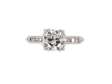 900026 - SOLD - Circa 1950 Platinum GIA Diamond Engagement Ring