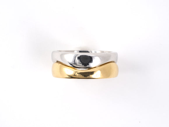 900784 - SOLD - Circa 1977 Cartier Gold Wedding Band Puzzle Ring