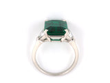 901240 - Cerro Platinum AGL Colombian Emerald GIA Diamond Engagement Ring