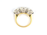 901403 - Platinum & Gold GIA Diamond Filigree 3-Stone Ring