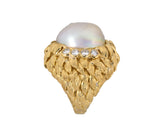 901493 - SOLD - Webb Gold Pearl Diamond Dinner Ring