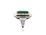 901500 - Platinum Gold AGL Colombian 10 ct Emerald Diamond Ring