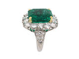 901765 - Platinum AGL Emerald Diamond Ring