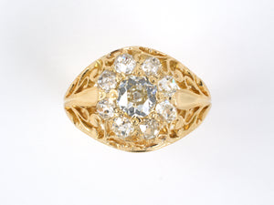 901782 - SOLD - Circa 1850 Victorian Gold Diamond Ring