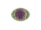 902029 - Cerro Gold Carved Amethyst Enamel Ring