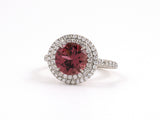 902053 - Tiffany Soleste Platinum Pink Tourmaline Diamond Halo Engagement Ring