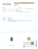 902067 - SOLD - Gold GIA Jadeite Jade And Omphacite Jade Carved Leaf Oval Ring