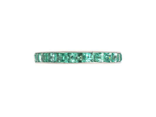 902100 - SOLD - Platinum Emerald Eternity Ring