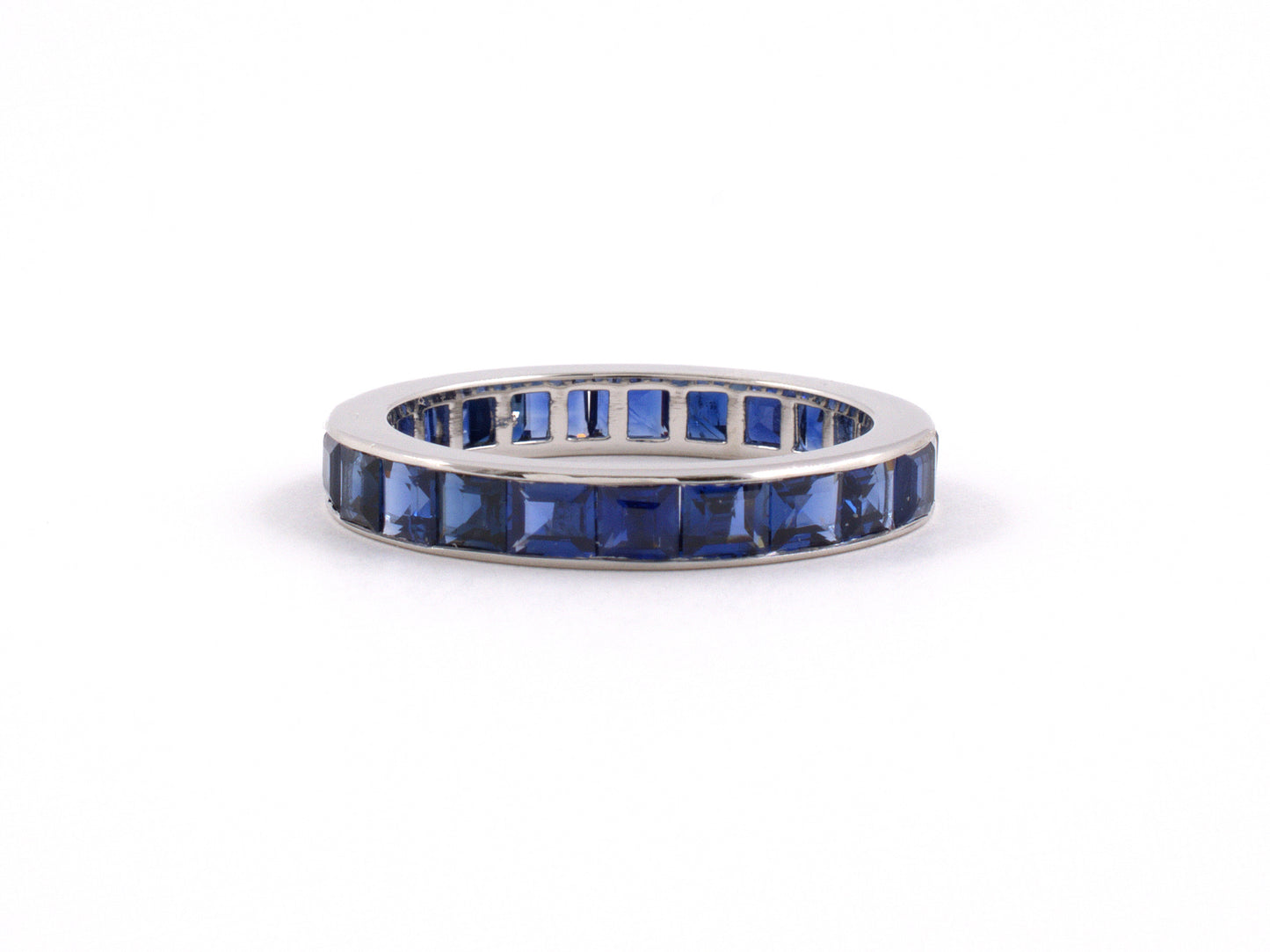 902101 - Platinum Sapphire Channel Set Eternity Ring