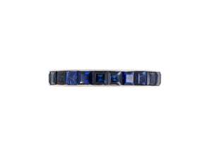 902102 - Platinum Sapphire Channel Set Eternity Ring