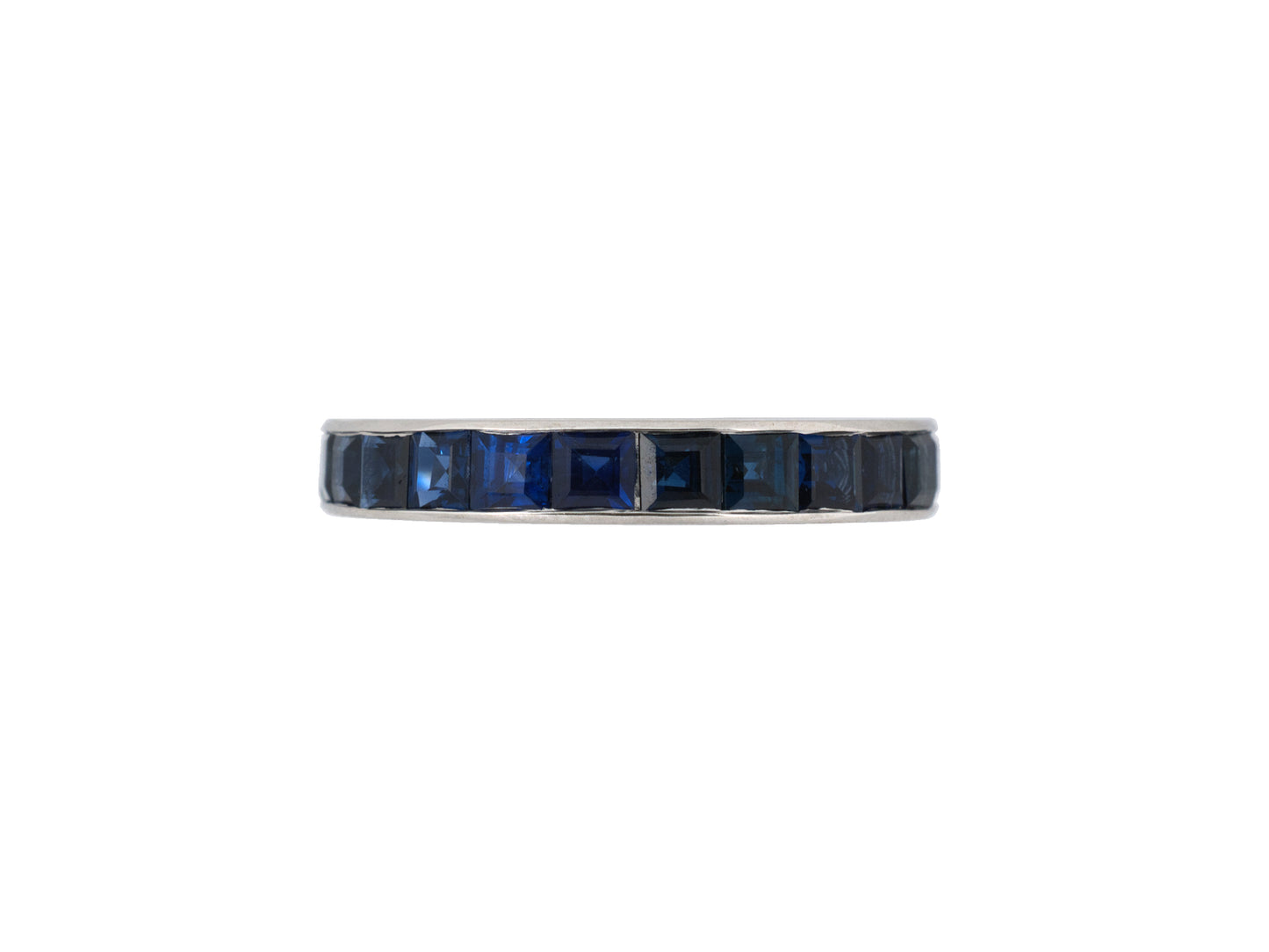 902103 - Platinum Sapphire Channel Set Eternity Ring