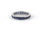 902103 - Platinum Sapphire Channel Set Eternity Ring