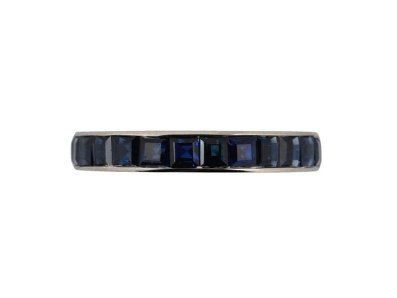 902104 - Platinum Sapphire Channel Set Eternity Ring