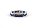 902104 - Platinum Sapphire Channel Set Eternity Ring