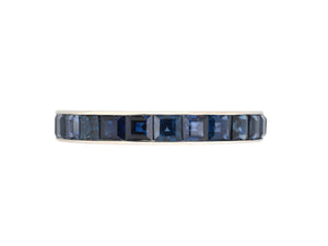 902105 - Platinum Sapphire Channel Set Eternity Ring