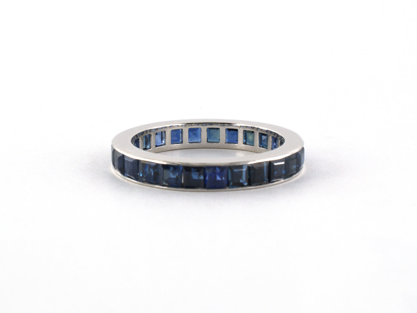 902105 - Platinum Sapphire Channel Set Eternity Ring