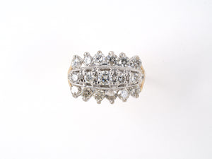 902114 - SOLD - Circa 1970S Gold Diamond Wedding-Band Ring