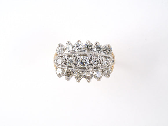 902114 - SOLD - Circa 1970S Gold Diamond Wedding-Band Ring