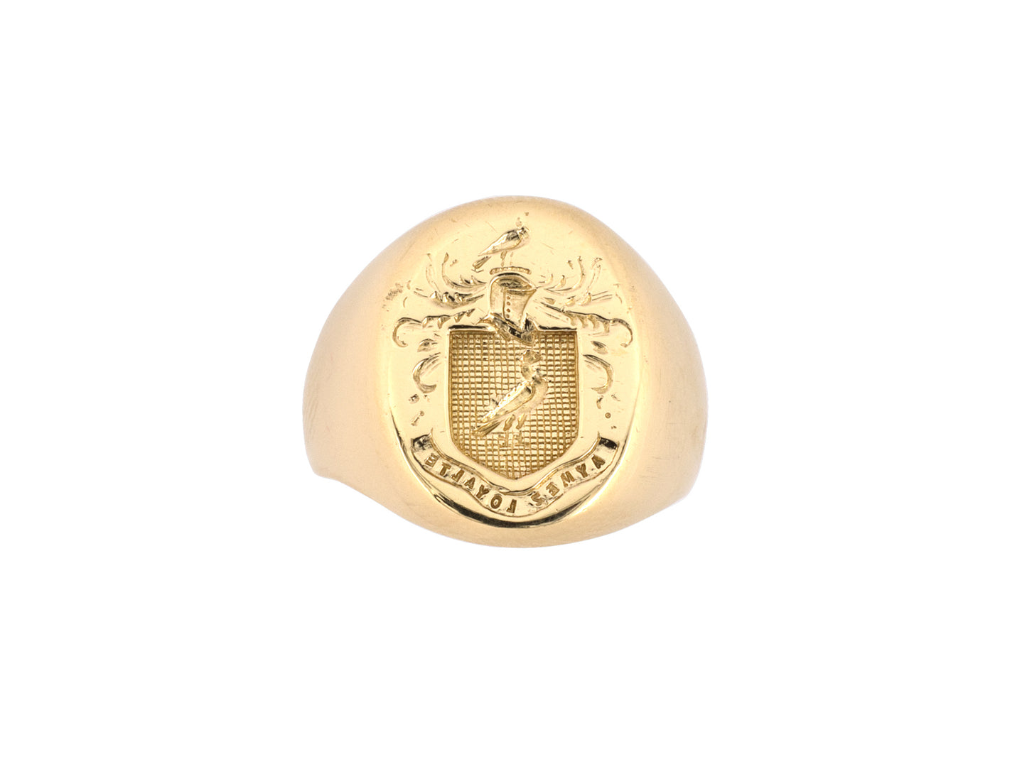 902131 - SOLD - Tiffany Aymes Loyalie Loyal Friend Gold Signet Ring