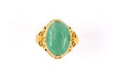 902148 - Gold Jadeite Open Scroll Design Ring