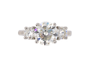 902149 - Platinum GIA Diamond 4-Prong 3-Stone Engagement Ring