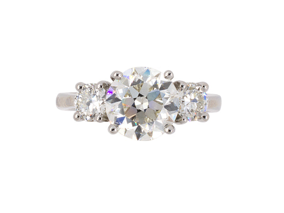 902149 - Platinum GIA Diamond 4-Prong 3-Stone Engagement Ring