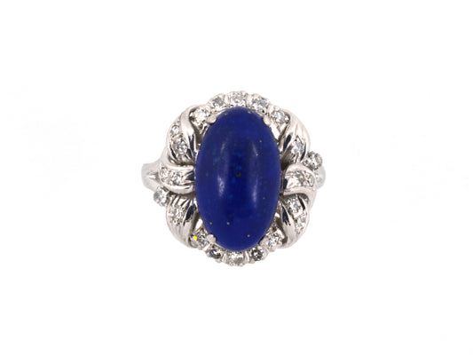 902150 - Gold Lapis Diamond Ring