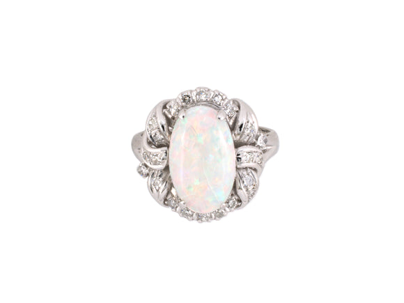 902150 - Gold Opal Diamond Ring