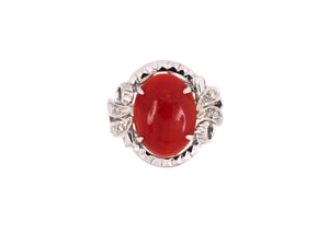 902151 - Gold Coral Diamond Cocktail Ring