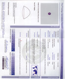 902153 - Platinum AGL Purple Star Sapphire Diamond 3-Stone Ring