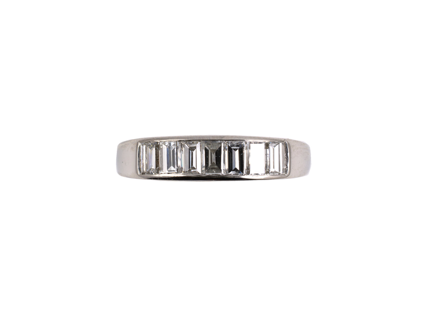 902154 - SOLD - Platinum Diamond Wedding-Band Ring