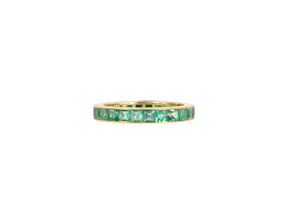 902156 - Gold Emerald Channel Set Eternity Ring