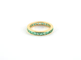 902157 - Gold Emerald Channel Set Eternity Ring