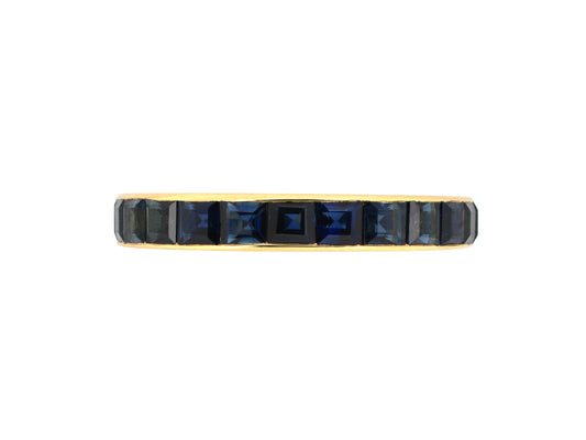 902158 - Gold Sapphire Channel Set Eternity Ring