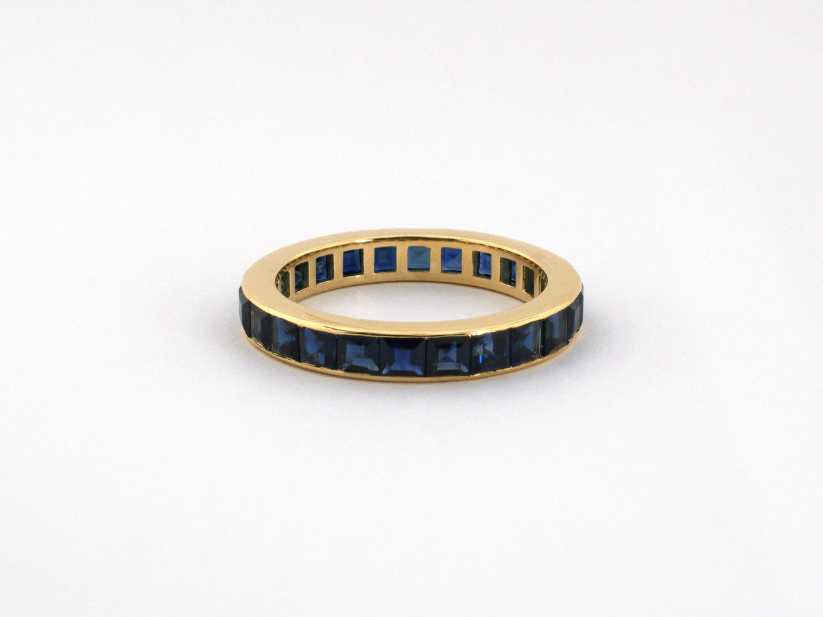 902158 - Gold Sapphire Channel Set Eternity Ring