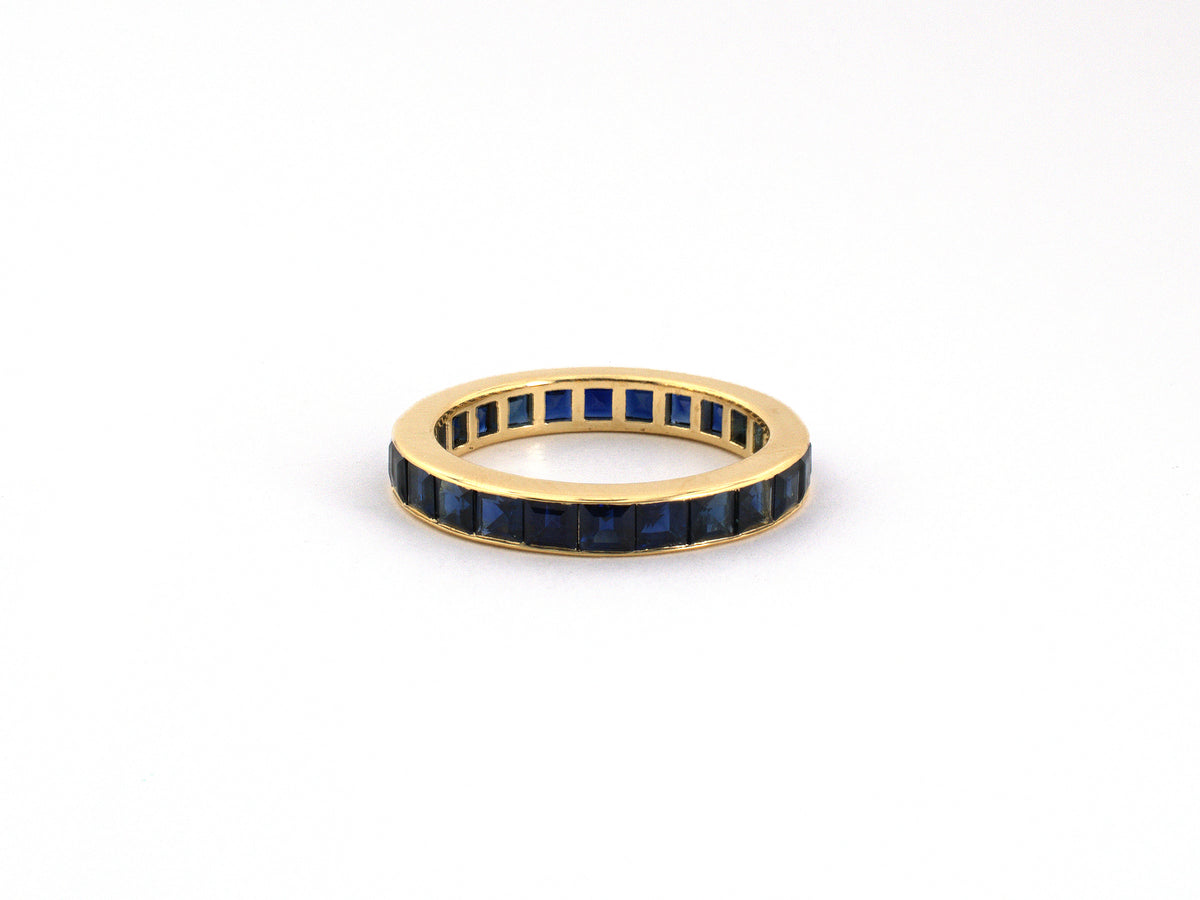 902159 - Gold Sapphire Channel Set Eternity Ring